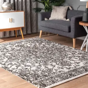Ковер Transitional Medallion Elisa Area Rug nuLOOM, 201x274 см, серый