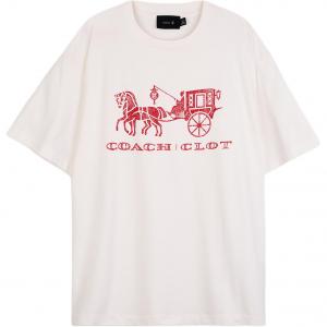 X COACH/, Coach Collaboration FW25 Футболка мужская CLOT, белый