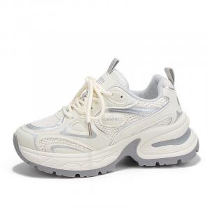 FUERSEN Устойчивые к истиранию утепленные низкие массивные кроссовки женские бежевые, цвет Beige