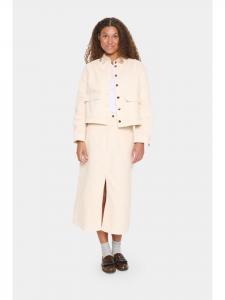 Джинсовая куртка IluSZ, свободного кроя, кремового цвета SAINT TROPEZ