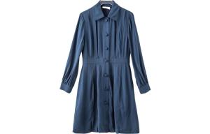 Длинное платье с длинными рукавами женское Navy COACH, Marine Blue