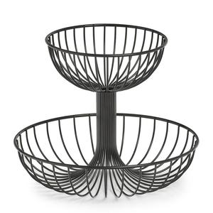 Подставка Zeller Etagere Фруктовая этажерка для фруктов, 2 уровня Zeller Present, черный