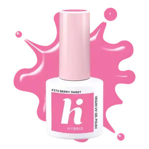 Гибридный лак для ногтей 373 ягодный сладкий, 5 мл Hi Hybrid, цвет 373 berry sweet