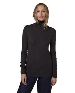 Женский облегающий свитер из мериносовой шерсти с высоким воротником Celtic & Co, Charcoal