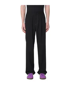 Современные брюки прямого кроя со стильными деталями. Bonsai, черный