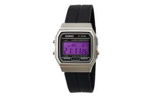 CASIO Кварцевые часы Retrofit Series с силиконовым ремешком, мужские часы с черным циферблатом