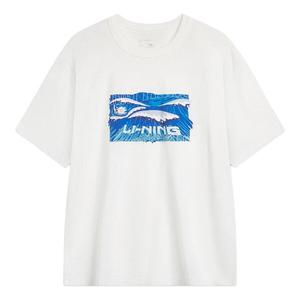 Футболка с волновым рисунком Li-Ning, белый