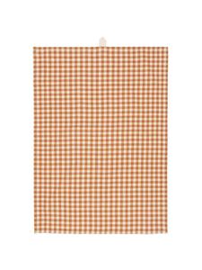 IB Laursen Кухонное полотенце с мелким клетчатым узором натурального цвета ржаво-коричневого оттенка