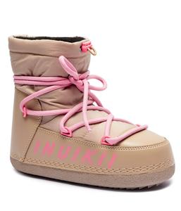 Сапоги женские Inuikii зимние на толстой подошве, бежевый/розовый