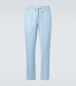 Полосатые узкие брюки из шерстяной смеси Parc Vilebrequin, Topaze Bleue
