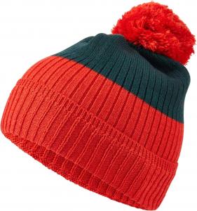 Шапка FALKE Unisex TK Hiking Rib Hat with Pom Beanie, 1 Piece, Green (Holly 7385)
