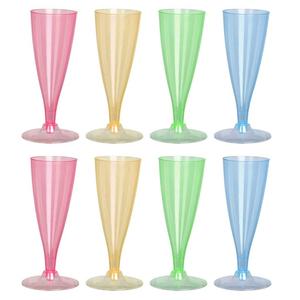 64x пластиковый бокал для шампанского 130 мл бокал для шампанского пластиковый многоразовый бокал для шампанского пластиковый стакан HAC24