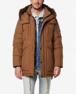 Мужская парка Tremont Down со съемным капюшоном, отделанным искусственным мехом Marc New York