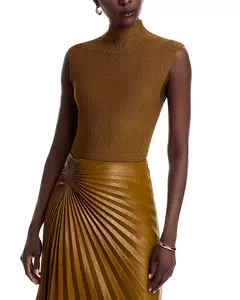 Топ с высоким воротником Jada A.L.C., коричневый