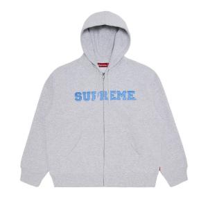 Толстовка Supreme Collegiate Appliqué Zip Up Hooded Sweatshirt, Ash Grey