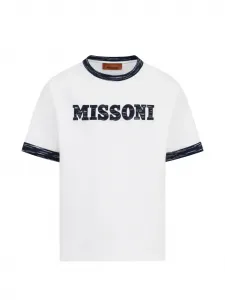 Футболка с логотипом Missoni Kids, белый