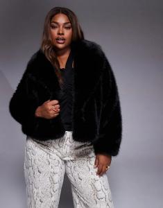 Искусственная шуба Forever New Curve черного цвета