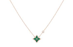 LOUIS VUITTON Color Blossom Bb Star Pendant Pink Gold Malachite And Diamond