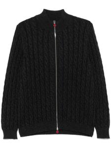 Kiton кардиган фактурной вязки, серый