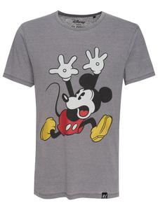 Классическая футболка Recovered Shirt Disney Mickey Mouse Panic, светло-серый