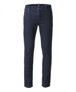 Джинсы из эластичного денима с пятью карманами Meyer, синий