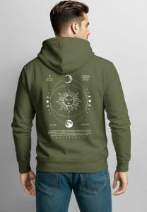 Худи Neverless BACKPRINT SUN MOON , Oliv/Olive
