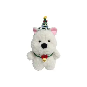 Рюкзак-мессенджер Birthday Hat, плюшевая кукла West Highland Dolls, высота 22 см/35 см OU DI PIG, Christmas Hat Bell Scarf Style