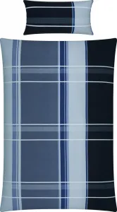 Постельное белье синий-антрацит-серебряный 1x 135x220 см + 1x 40x80 см Erwin Müller