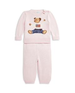 Комплект из свитера и брюк Polo Bear для девочек - Baby Ralph Lauren, розовый