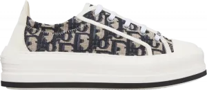 Кроссовки Dior Wmns Walk'n'Dior Platform 'Dior Oblique - Deep Blue', кремовый