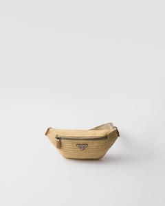 Вязаная поясная сумка Prada, бежевый