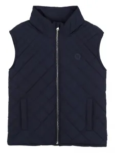 Стеганый жилет на молнии BOSS Kidswear, синий