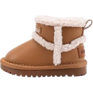 Детские зимние ботинки для дошкольников QINUOSHU, коричневый