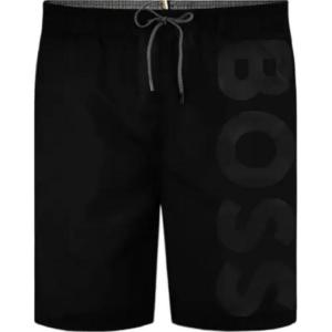 Шорты пляжные мужские черные HUGO BOSS