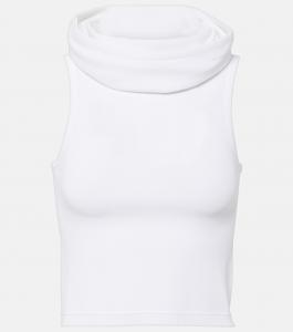 Капюшон-топ с коротким рукавом Alaïa, Blanc