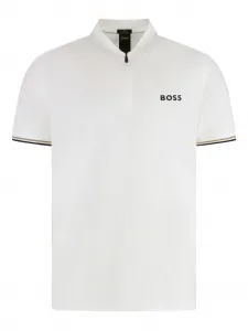 Рубашка-поло узкого кроя BOSS, белый