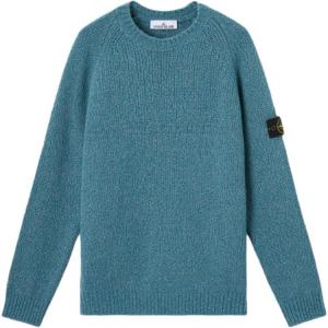 Свитер с круглым вырезом и рукавами реглан Stone Island, gasoline синий