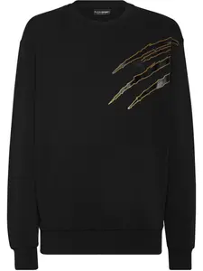 Хлопковая толстовка Plein Sport, черный