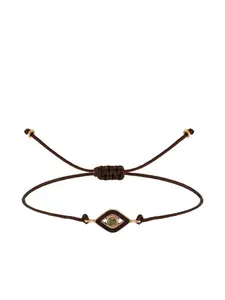 Браслет Evil Eye из розового золота с бриллиантами Anil Arjandas, коричневый