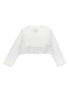 Футболка с оборками Douuod Kids, белый