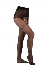 Колготки FASHION CROTCHLESS OVERKNEE camano, черный