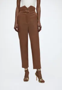 Брюки из веганской кожи aster Bardot, Chestnut