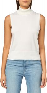 Женский свитер без рукавов с воротником-стойкой Calvin Klein, Cream