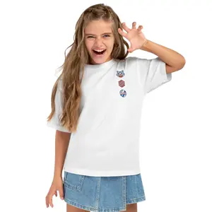 Футболка для девочки Kitty-G Siroko из хлопка с короткими рукавами, белый