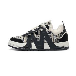 Кроссовки для скейтборда унисекс с низким верхом черного/белого цвета Tofave