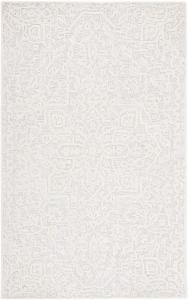 Ковер SAFAVIEH, 244 x 305 см, - коллекция Antiquity - большой - Silver & Ivory, ручной работы из шерсти, цветочный дизайн, идеально для гостиной, спальни, офиса, столовой (AT861G)