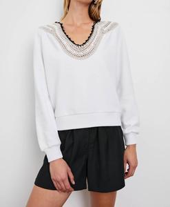 Белая толстовка Sava Rails