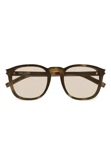 Солнцезащитные очки SL 818 в черепаховой оправе Saint Laurent Eyewear, коричневый
