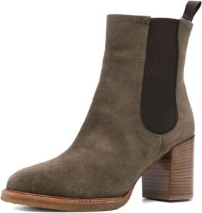 Женские элегантные ботильоны Pazzion с закругленным носком и высоким каблуком, эластичные подошвы, ботинки Челси, модная обувь для офиса и деловых мероприятий, размеры 4-16 US, Olive