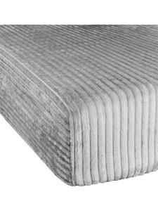 Aspero Простыня на резинке из полосатой фланели Parana светло-серого цвета